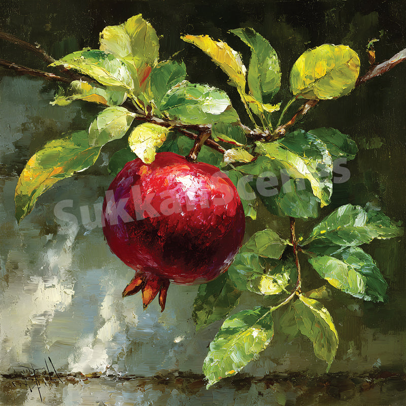 Pomegranate Branch - Floating Frame